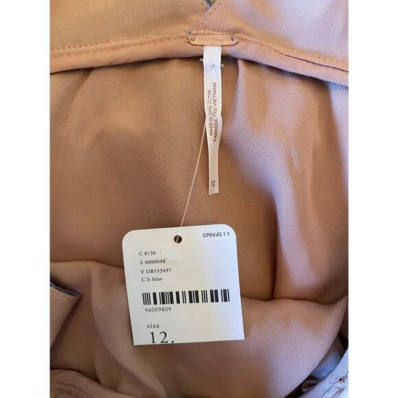 Free People New with Tags Night Shimmer Sequin Lace Mini Dress Size 12 0606O - Picture 11 of 11